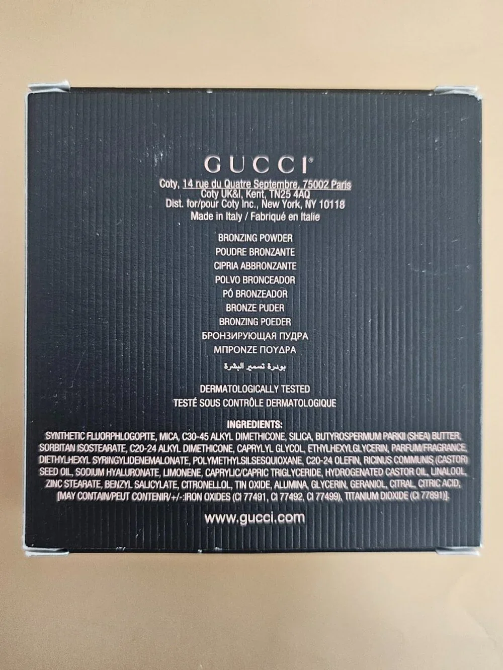 NWT GUCCI Poudre De Beauté Éclat Soleil Bronzing Powder - Shade 03